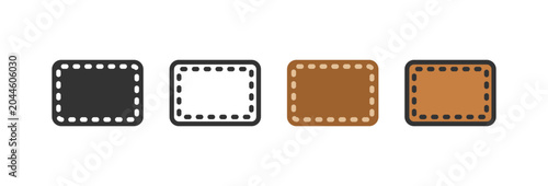Quadro su tela Coffee tamping mat icon set, barista accessory and espresso preparation symbol