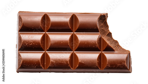 Foto Milk chocolate bar with a bite taken out