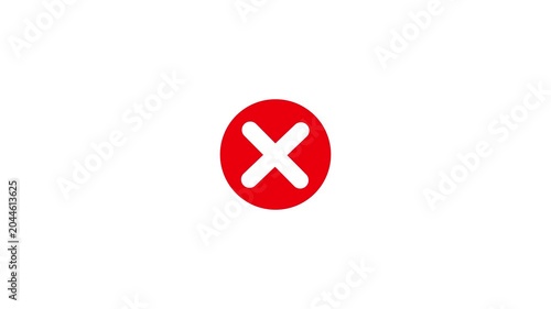 wrong sign animation.