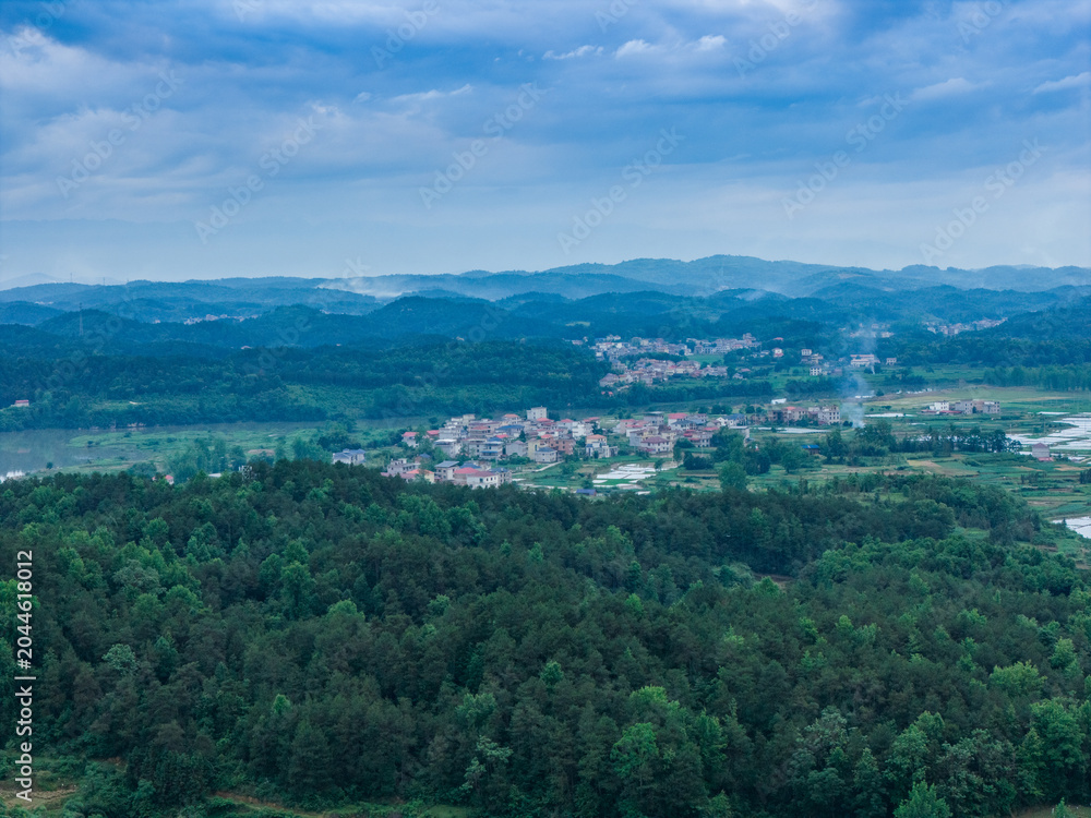 Fototapeta premium Beautiful Villages and Pastoral Scenery