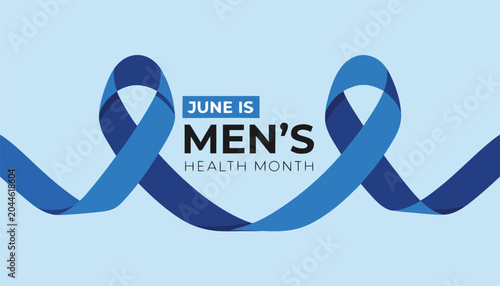 Fotografie Blue awareness ribbon representing the annual national mens health month awarene