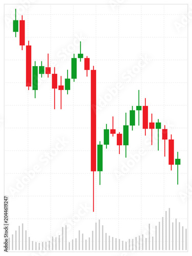 Trading candlestick pattern. For stock, crypto, forex investment trading analysis. Vector illustration.