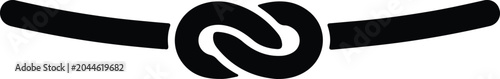 Foto Silhouette vector of a simple tied rope knot isolated design
