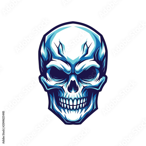 Tableau sur toile Detailed Skull Illustration with Teeth.