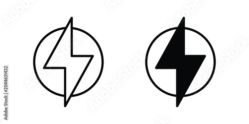 Fotografía Energy icon editable. Vector pack in black