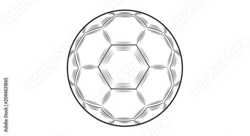 Foto Detailed illustration of a soccer ball.