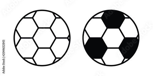 Fotografia Football icon editable. Vector pack in black