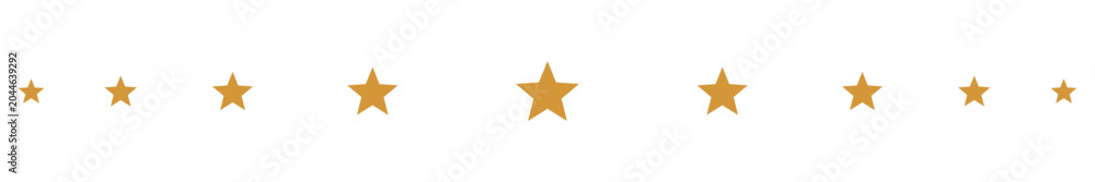 Obraz premium Gold star line divider design element.