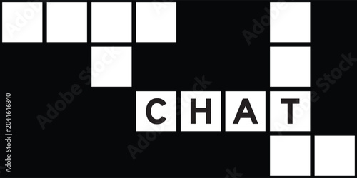 Картината върху платно Alphabet letter in word chat on crossword puzzle background