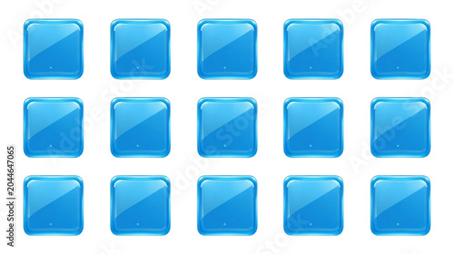 Array of Blue Square Buttons