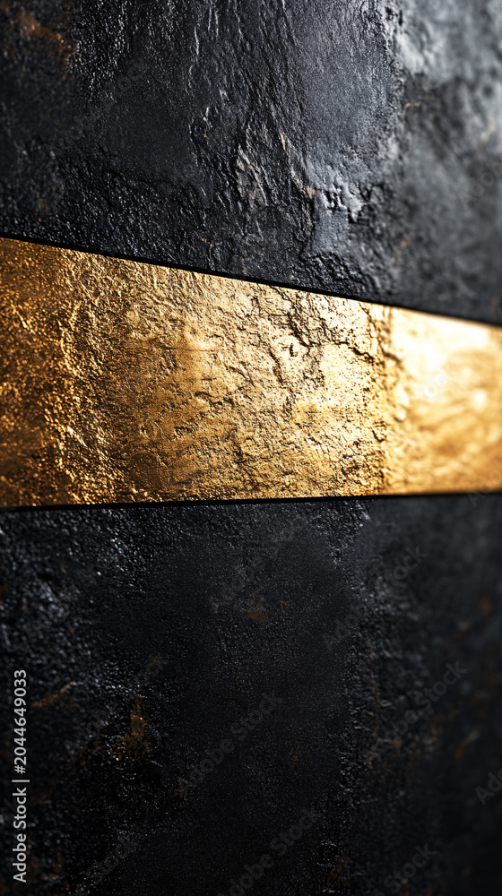 Naklejka premium Dark, Rustic Texture with Gold Accent