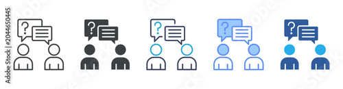 Talk icon set multiple style collection