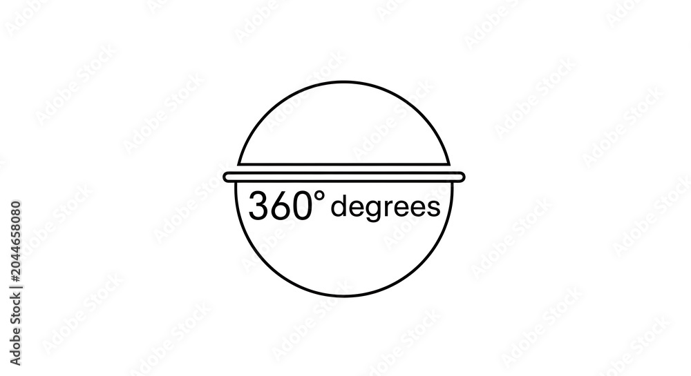 Fototapeta premium Circle showing 360 degrees angle measurement