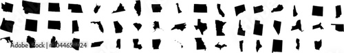 US States Map Silhouettes Collection