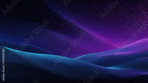 Ethereal glowing waves of cosmic dust in deep purple and cyan