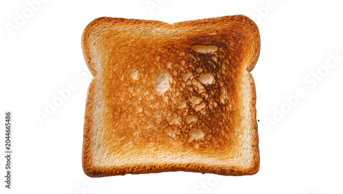 Golden brown toasted bread slice with crispy texture