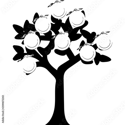 vector tree silhouette