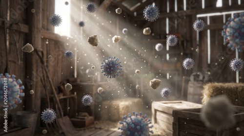 Hantavirus Airborne Transmission Scientific Concept ai generated
