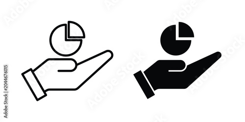 Tableau sur toile Contribution icon set in black, suitable for graphic projects and designs