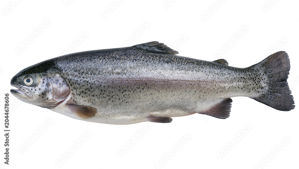 Fototapeta premium Whole Rainbow Trout Fish Side View