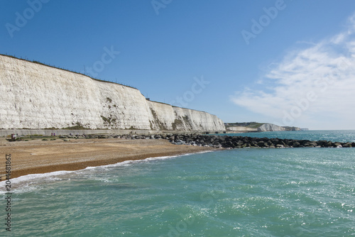 Cliffs and beach at Brighton Marina, England