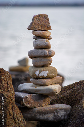 Canvas Print stones on the beach