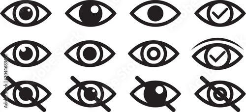 Photography Simple eye/pupil icon illustration