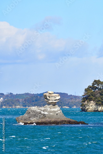 松島観光船から望む仁王島（宮城県松島町）