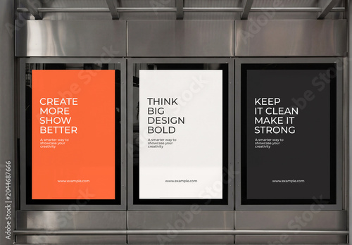 Tripple Frame Poster Mockup Template