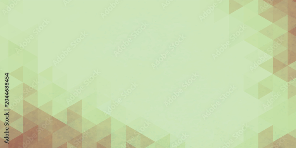 Fototapeta premium Soft Green Geometric Triangle Background With Vintage Texture and Abstract Pattern For Design