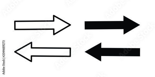 Foto Transfer arrows icon set in black, suitable for graphic projects and designs