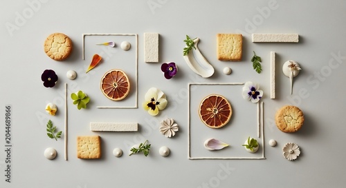 Variety of food and drink items.