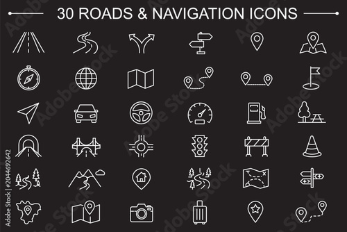 Fotografie Map and location icon set