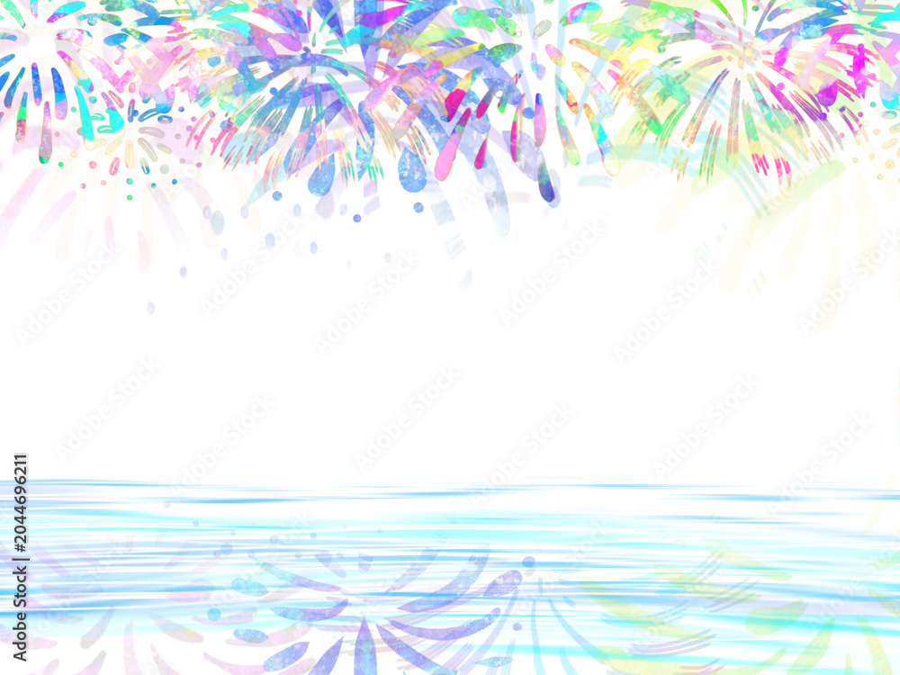 Fototapeta premium 花火水面