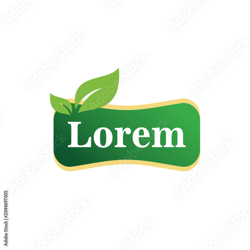 food logo sticker label Vegan Organic Natural sign symbol modern design.