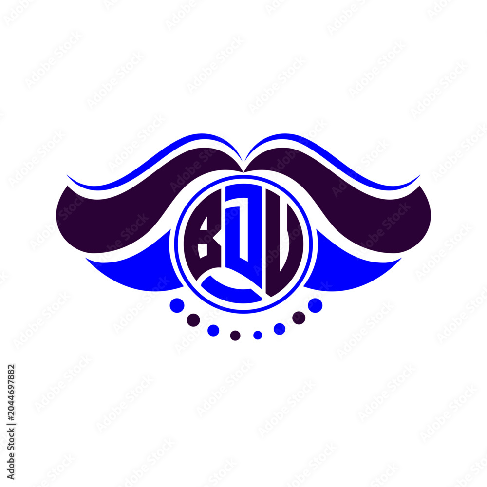 Naklejka premium BDU letter logo creative design. BDU unique design