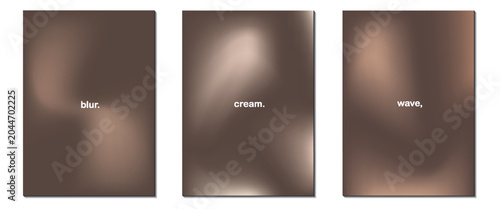 Fotografie A set of 3 aesthetic brown gradient background