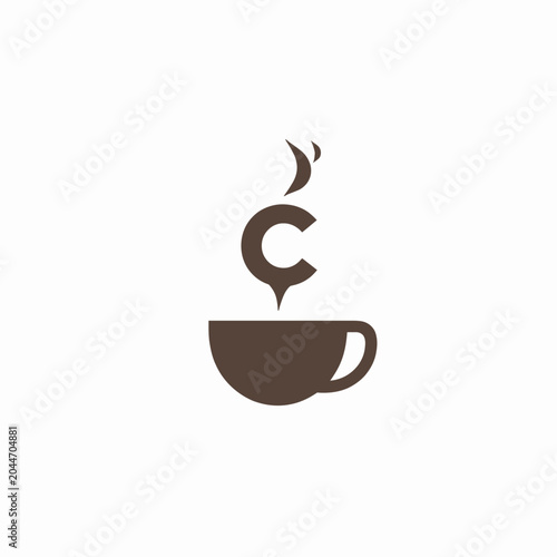 Foto Brown Coffee Cup With Steam Rising.