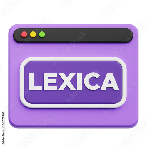 LEXICA AI Tools 3D Icon Isolated On The Transparent Background