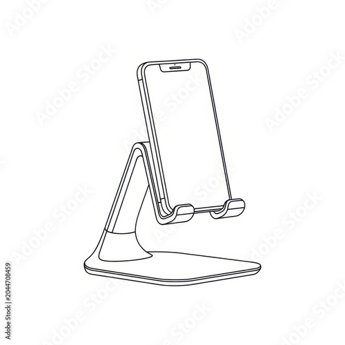 Cell phone on a stand