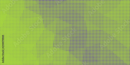 Retro Halftone Dot Pattern Background in Purple and Green With Pop Art Texture and Gradient