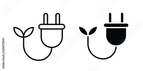 Photos Alternative energy icon editable stroke Line pack