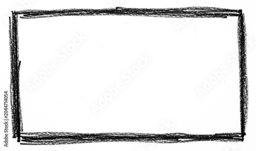 Dark graphite pencil, stroke border or frame, isolated on PNG