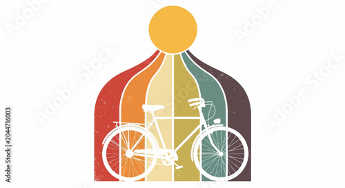 Vintage Bicycle Retro Sunset