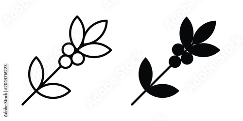 Coffee plant icon editable stroke Line pack. Clipart icon set