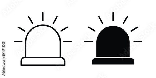 Konstfotografi Emergency icon editable stroke Line pack. Clipart icon set