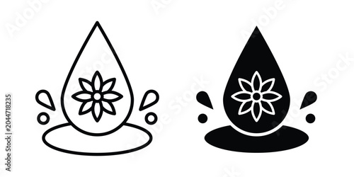 Photos Essentials oil drop icon editable stroke Line pack