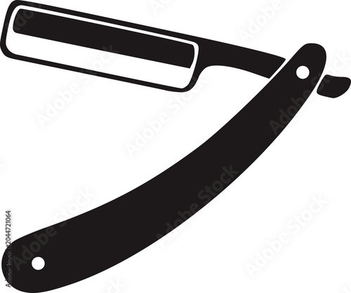 Cuadro en lienzo Vintage Straight Razor Shaving Blade Barber Icon