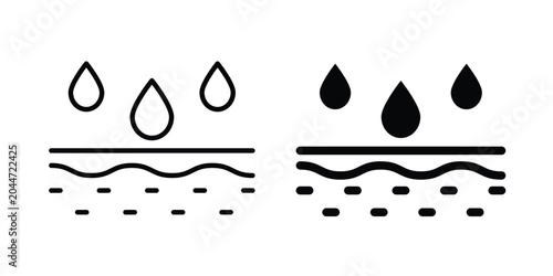 Canvas Print Moisture icon editable stroke Line pack. Clipart icon set