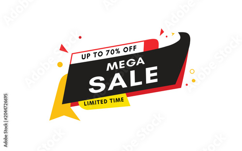 Konstfotografi Mega sale special offer banner eps template illustration elements